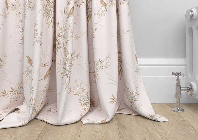 Shabby Chic by Rachel Ashwell Bird Chinoiserie, Pink Tan - Made to Measure Curtains - Image 6